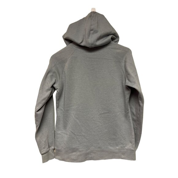 The North Face Grey Blue Aztec Logo Hooded Sweatshirt Hoodie Women's Size Medium - Picture 5 of 10